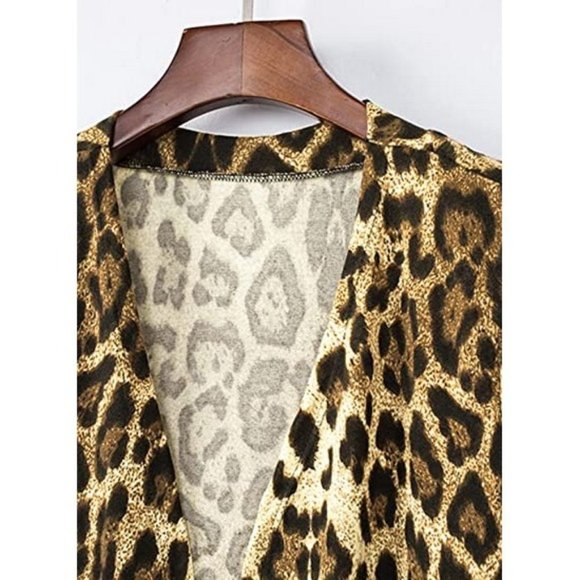 womens Fashion Casual Open Front Printed Cardigans Sweaters - Picture 3 of 5